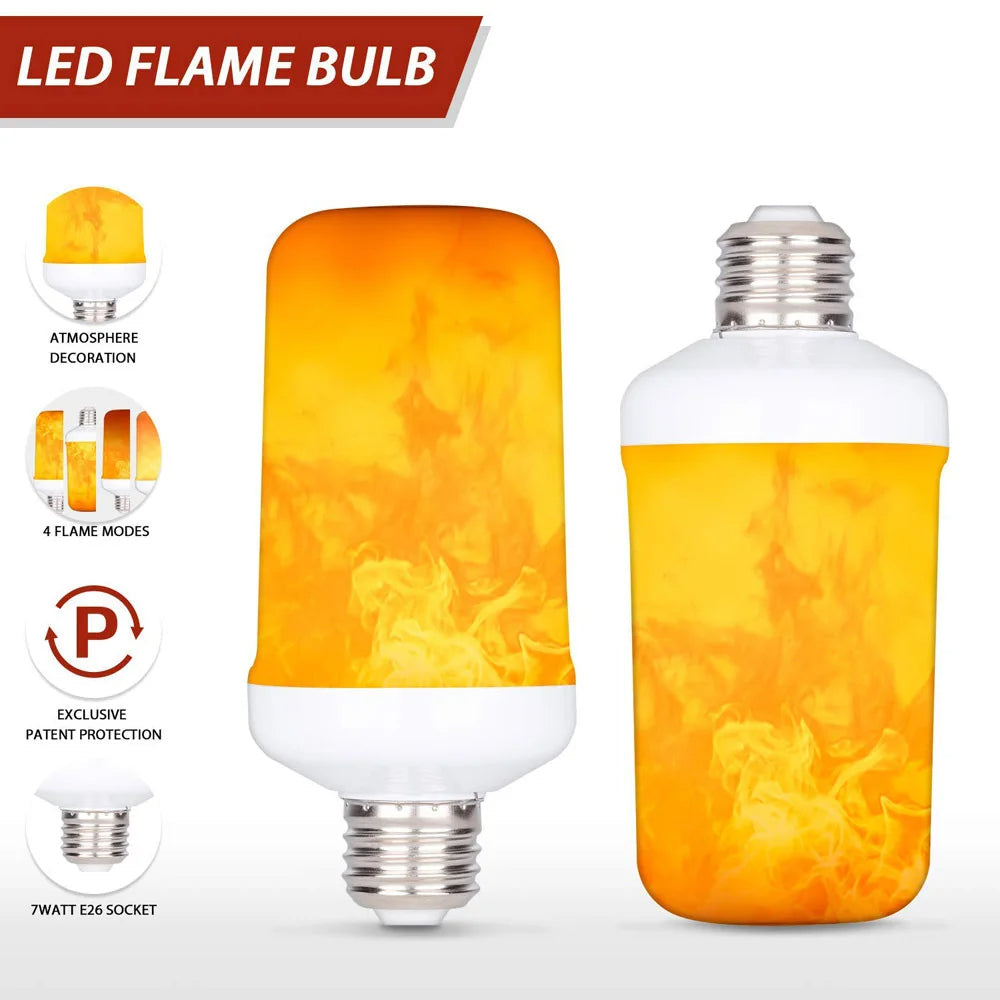 LED Dynamic Flame Effect Light Bulb